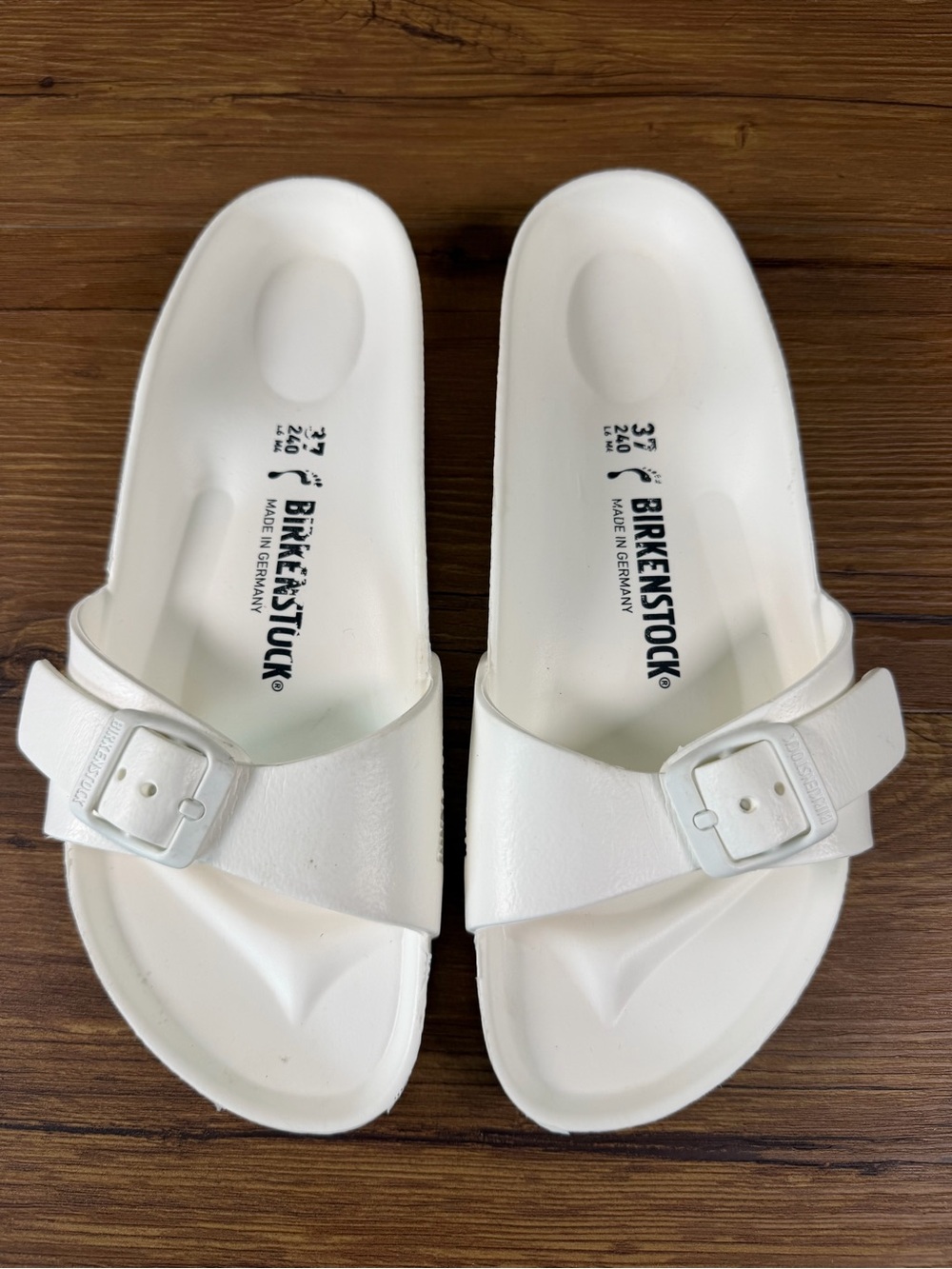 Birkenstock EVA Madrid Slides Sandals Women’s Size 6 (37) White Shoes‎